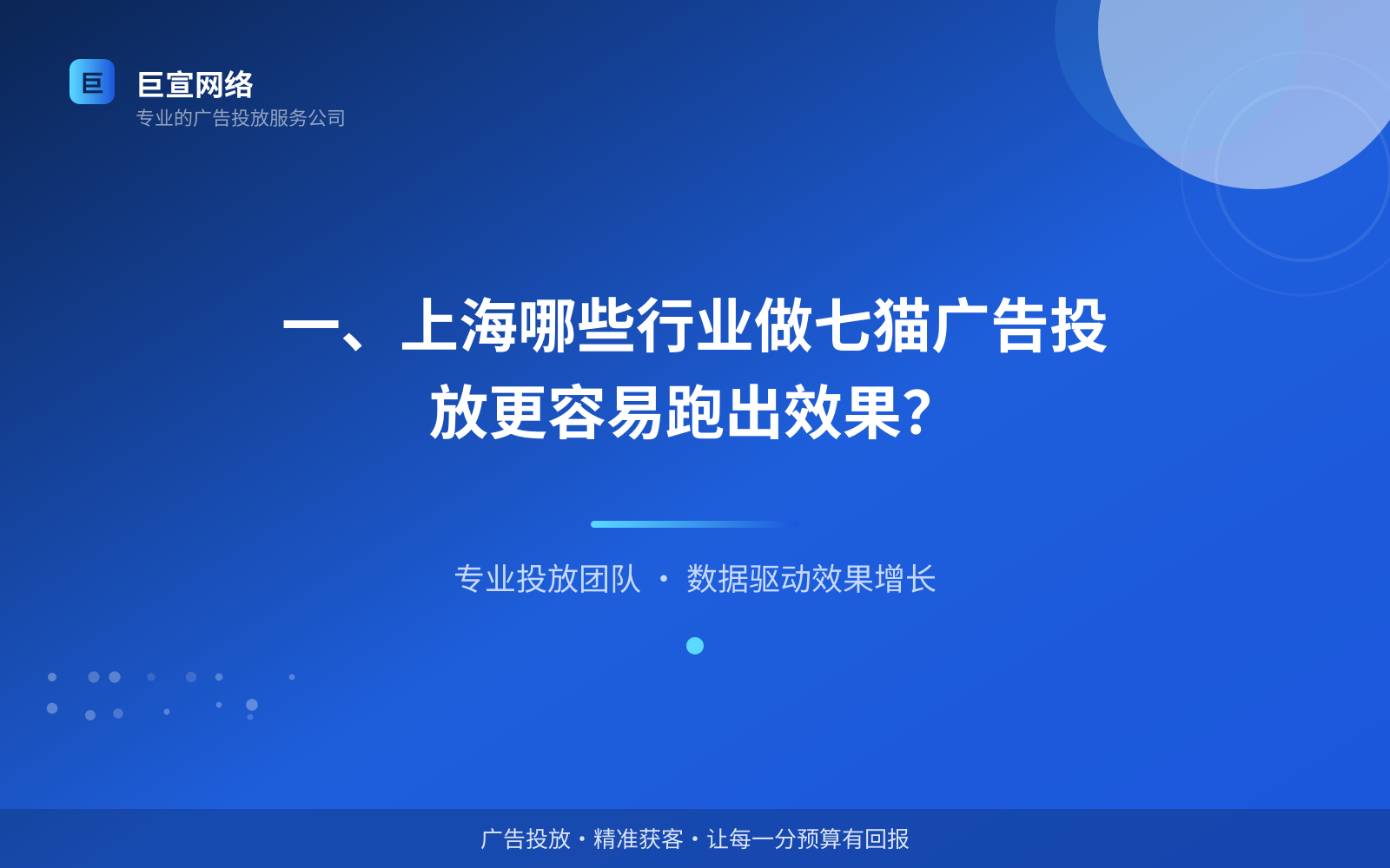 一、上海哪些行业做七猫广告投放更容易跑出效果?(投放总览) 一、上海哪些行业做七猫广告投放更容易跑出效果?(投放总览)